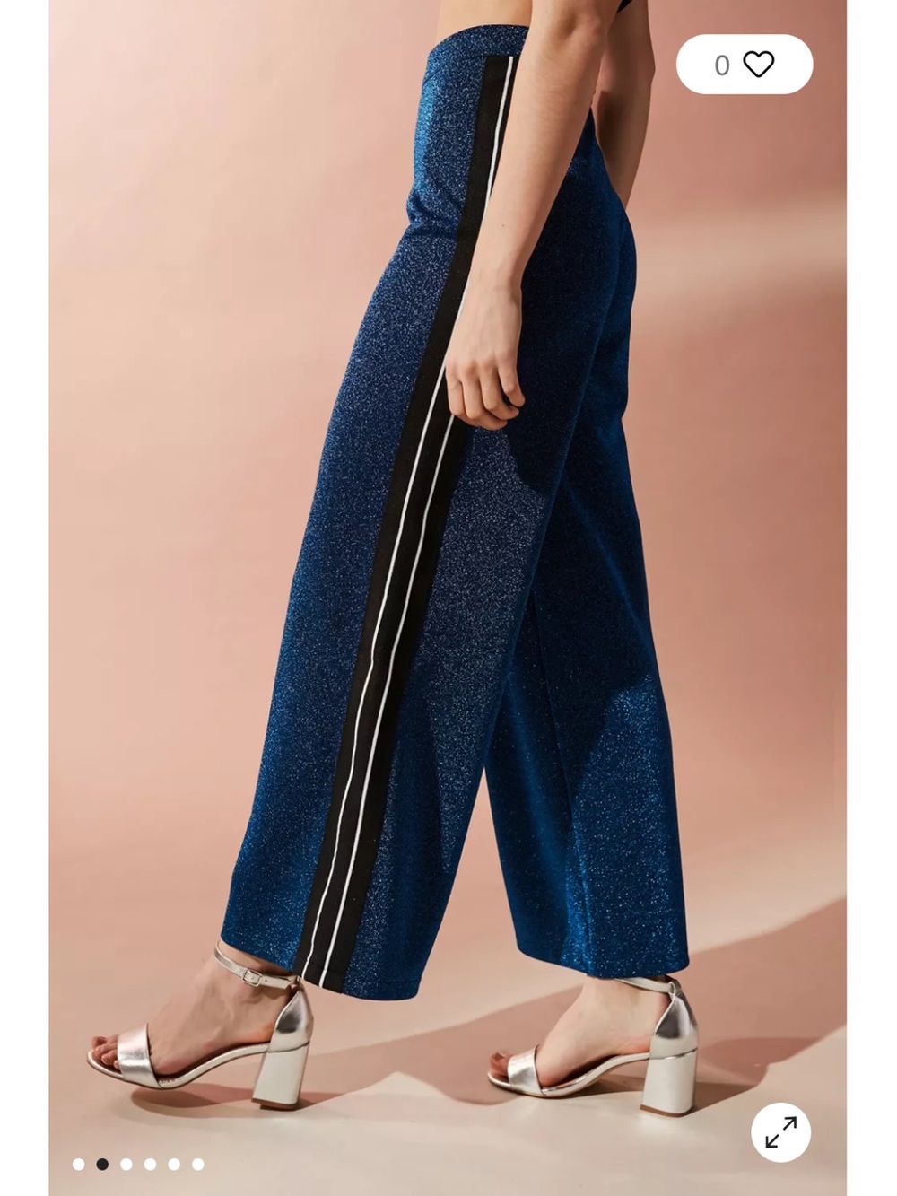 Urban Outfitters High-Rise Sparkle Culotte Pants. Size Large.